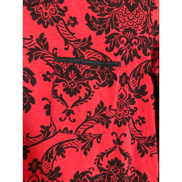 Soma Nightgown Womens Medium Red Jacquard Print Cotton Modal Stretch Pajamas - Picture 4 of 13